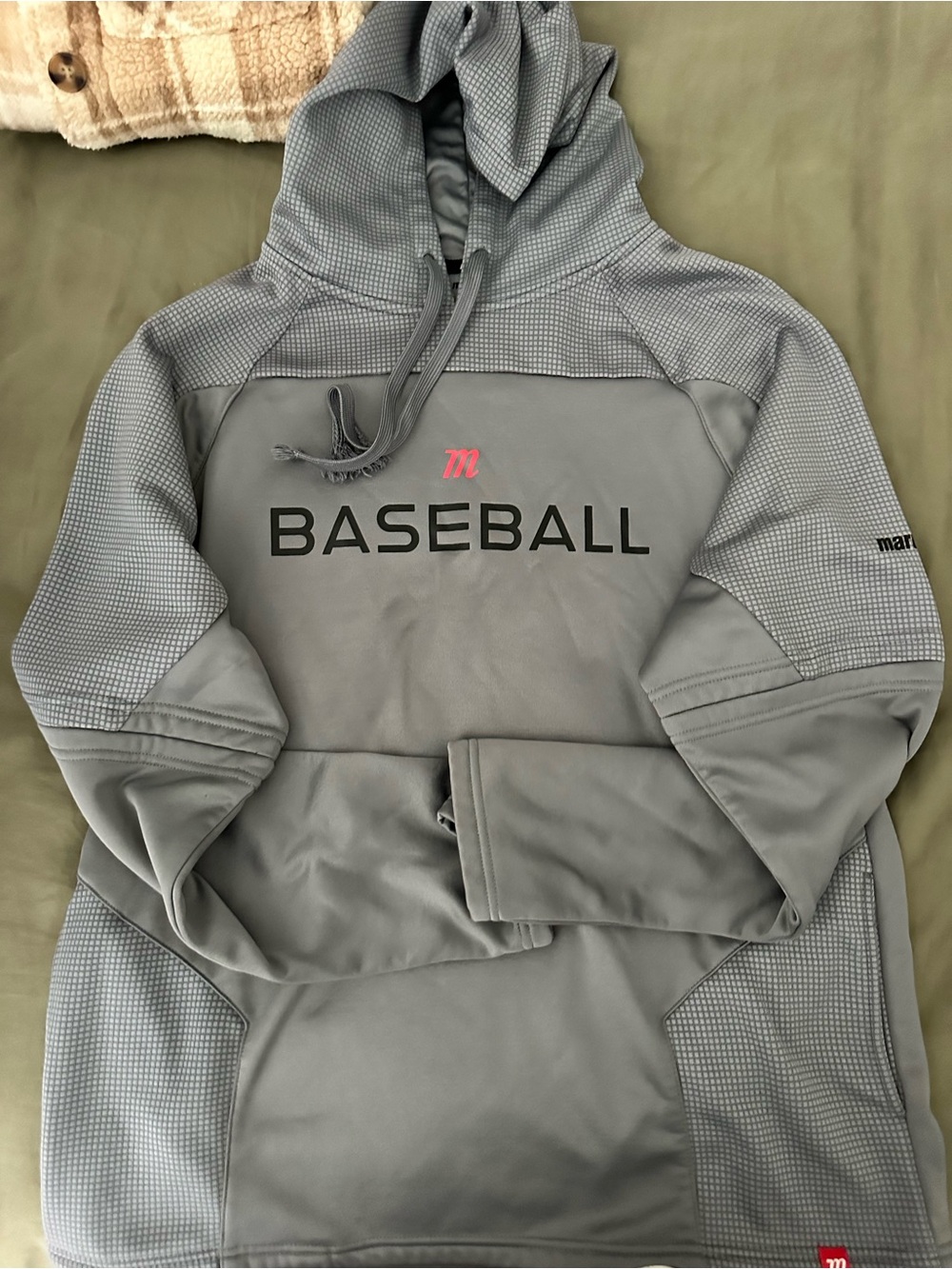 Gray Baseball Hoodie marucci